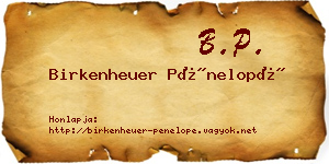 Birkenheuer Pénelopé névjegykártya